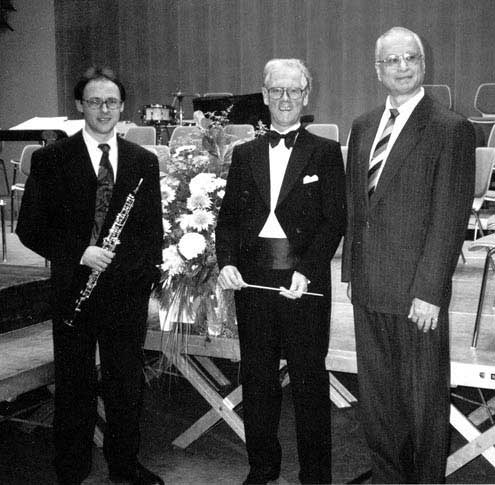 Christoph Wagner und Michael Schuncke bei der Erstaufführung des wiederentdeckten Oboenkonzertes von Johann Gottfried Hugo Schuncke.