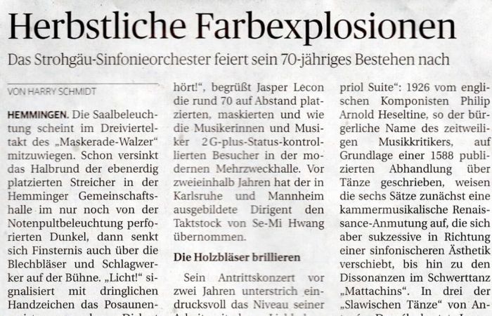 Konzertrezension LKZ vom 30.11.21